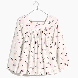 Madewell Square-Neck Top Sweet Blossom Square Neck